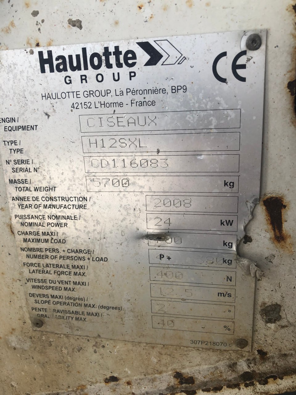 Haulotte H12SXL Ножничный подъемник Haulotte H12SXL